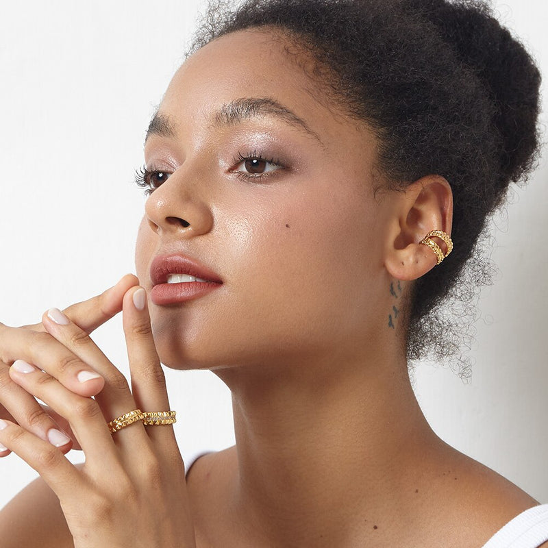 Crystal Punk Pyramid Earrings for Women