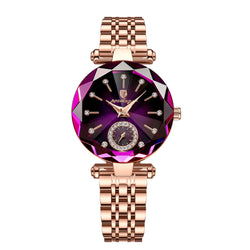 Stainless Steel Diamond Ladies Quartz Wristwatch with Waterproof Feature