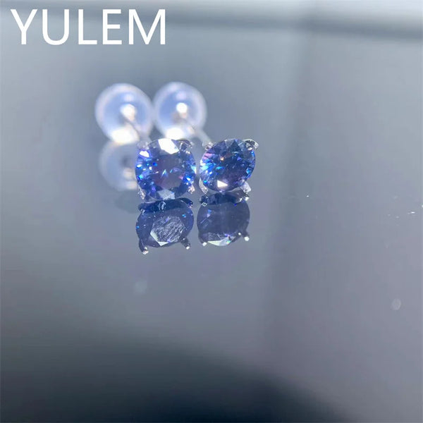 White Gold 1 Carat Diamond Stud Earrings for Women