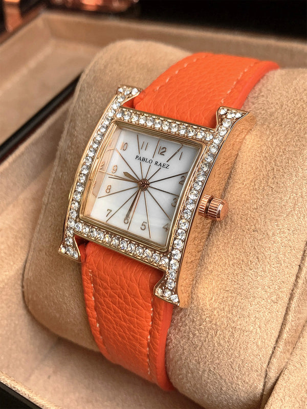 Elegant Rose Gold Stainless Steel Waterproof Ladies Watch