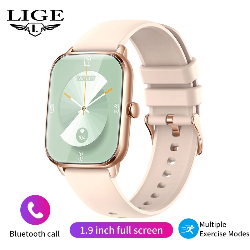 Stainless Steel 1.90 inch Bluetooth Call Full Touch Smart Watch with 100+ Sport Fitness Modes and Waterproofing for Women