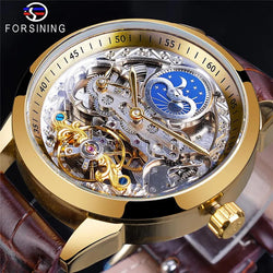 Stainless Steel Moon Phase Automatic Mechanical Watch for Men