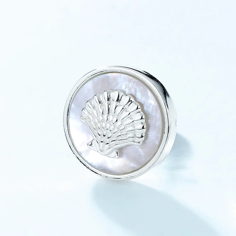 925 Sterling Silver Shell Stud Earrings for Women