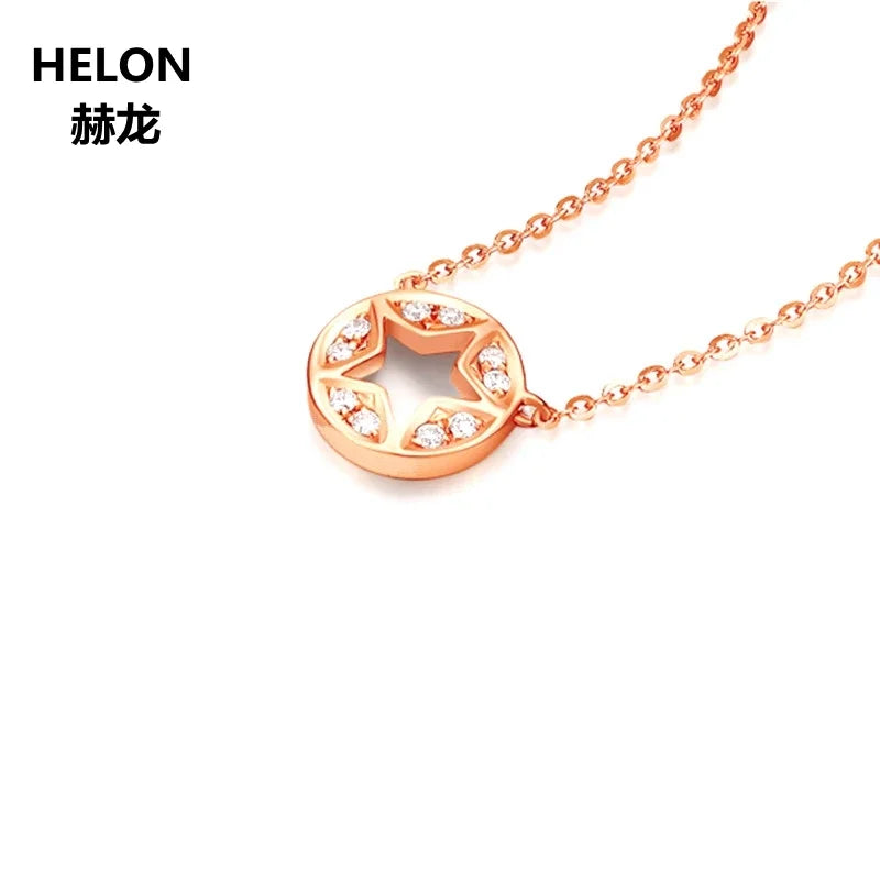 18k Rose Gold Natural Diamonds Pendant for Women