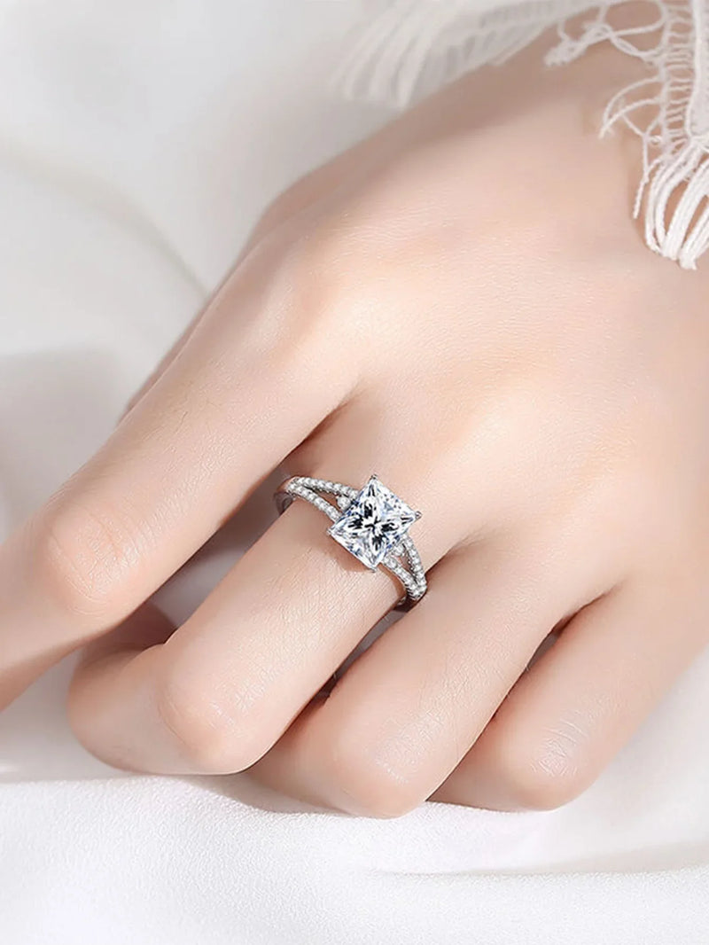 Sterling Silver Rectangle Ring for Woman