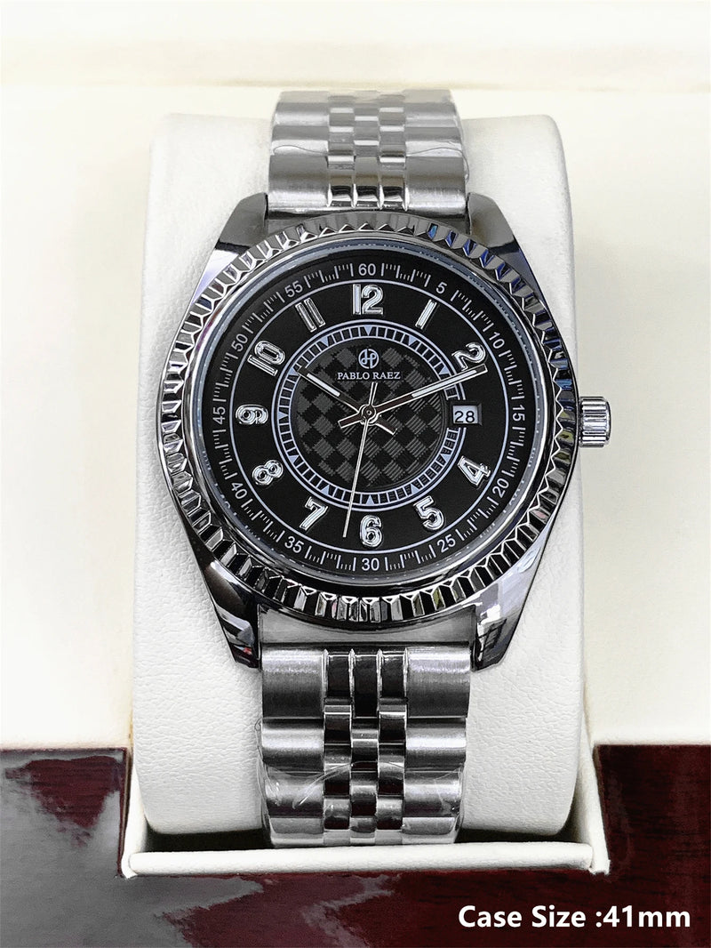 High Quality Luxury Steel Wristwatch with Luminous Display, Waterproof and Fashionable for Men