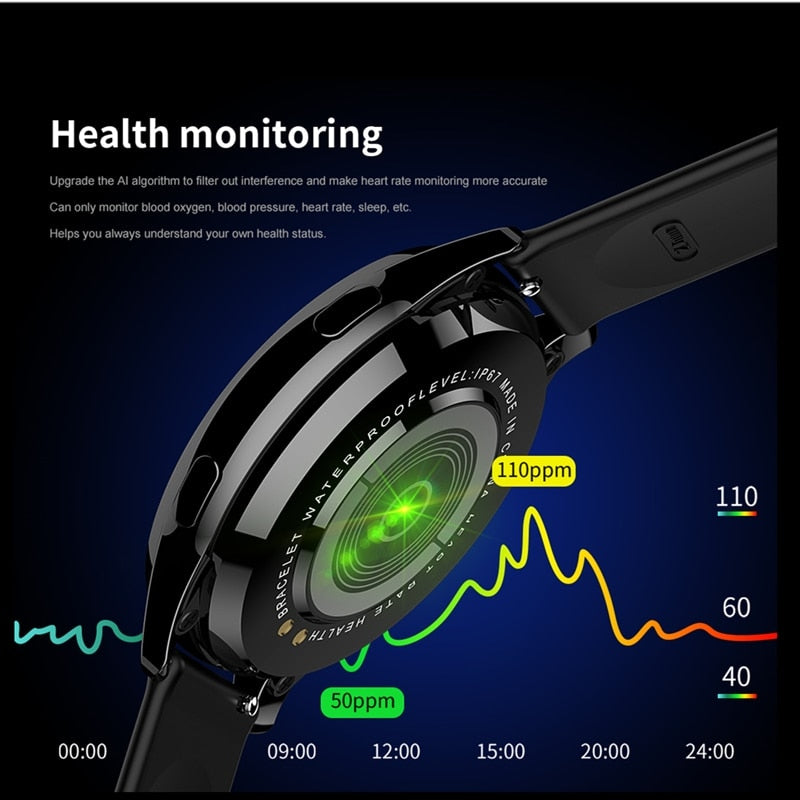 Stainless Steel Smart Watch with Heart Rate, Blood Pressure Monitoring, and Bluetooth Calling for Men.