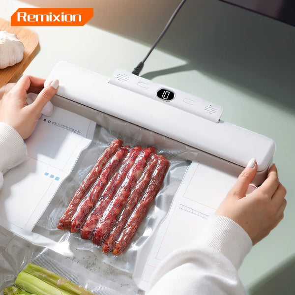 Automatic Vacuum Sealer Machine with Food Saver Bags for Food Storage