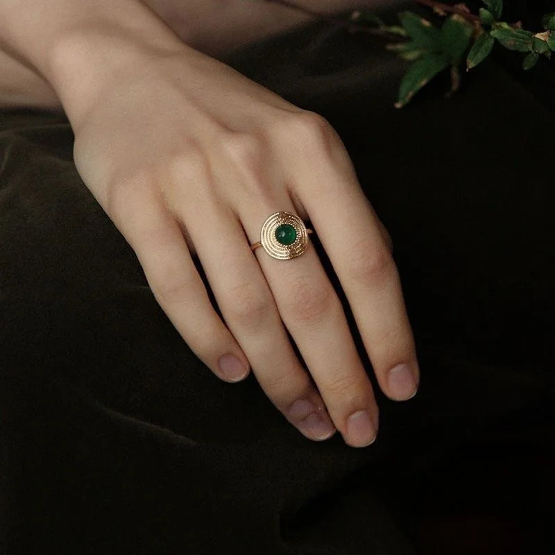 Sterling Silver Emerald Ring