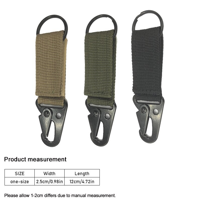 Nylon Belt Backpack Molle Hook, Military Hunting Tactical Waist Strap Buckle for Men