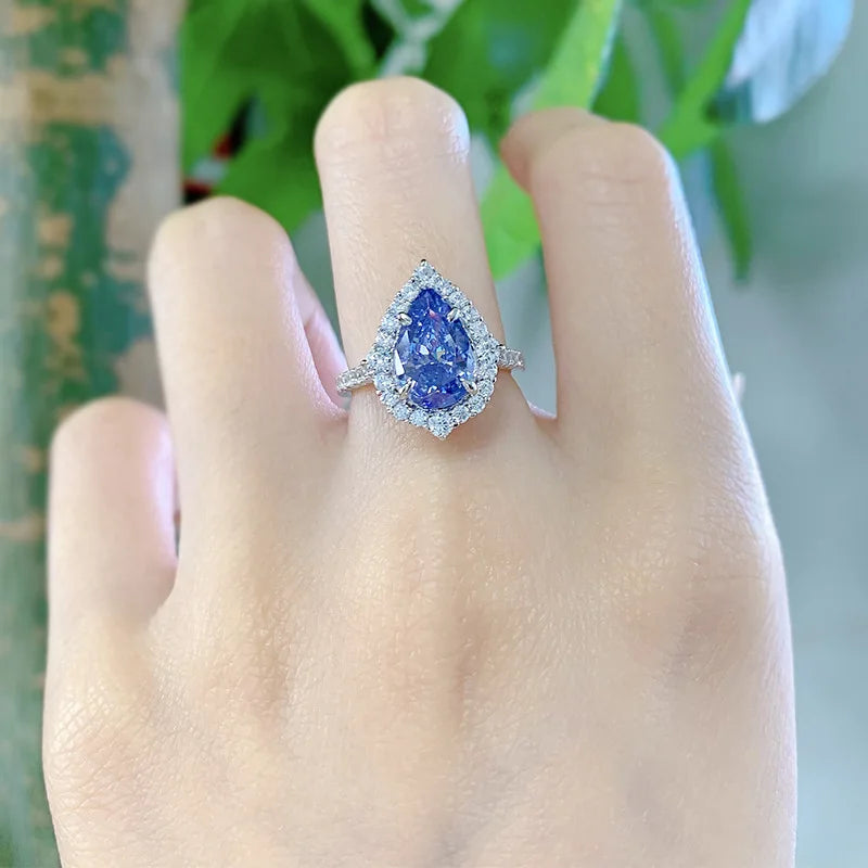 Sterling Silver Tanzanite Ring for Women