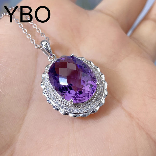 925 Sterling Silver Amethyst Necklace for Women