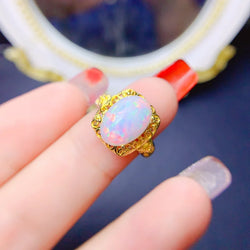 Sterling Silver Opal Ring for Women