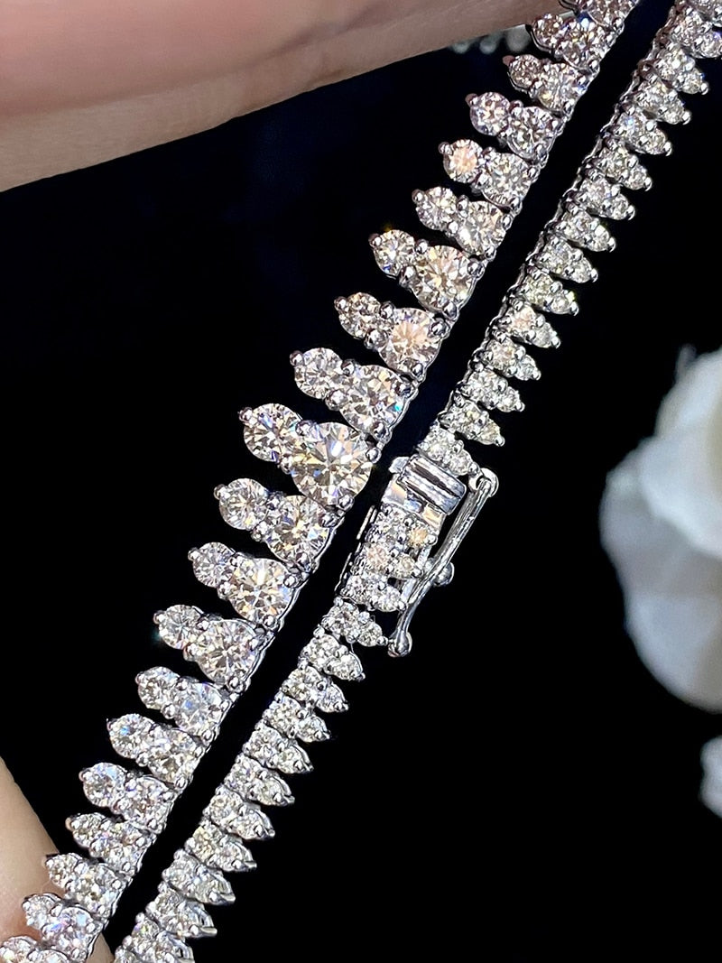 18K White Gold Diamond Necklace for Women