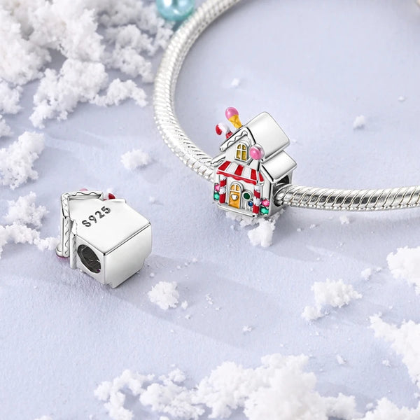 Sterling Silver Ship Snowman Beaded Pendant Charms for Women