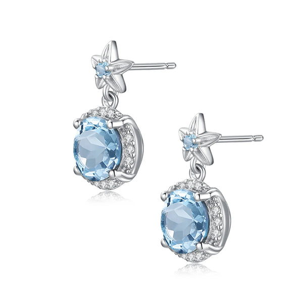 Sterling Silver Garnet Stud Earrings for Women