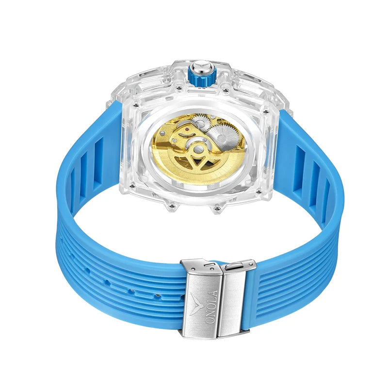 Transparent Plastic Luxury Mechanical Watch for Men