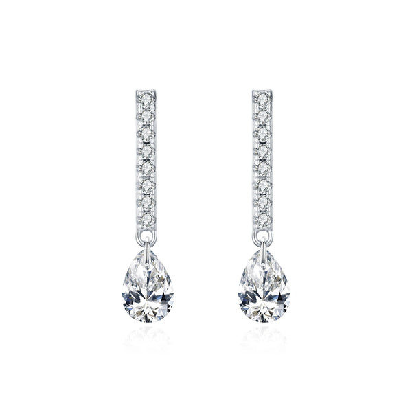 925 Sterling Silver Zircon Stick Stud