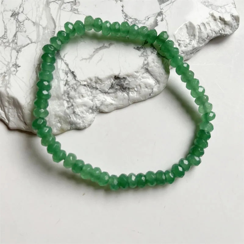 Sterling Silver Grass Green Aventurine Bracelet for Women