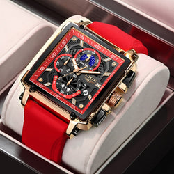 Quartz Luminous Soft Strap Date Watch for Men