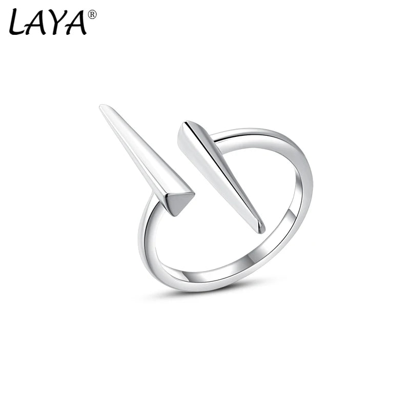 Sterling Silver Pointed Irregular Ring for Men/Women