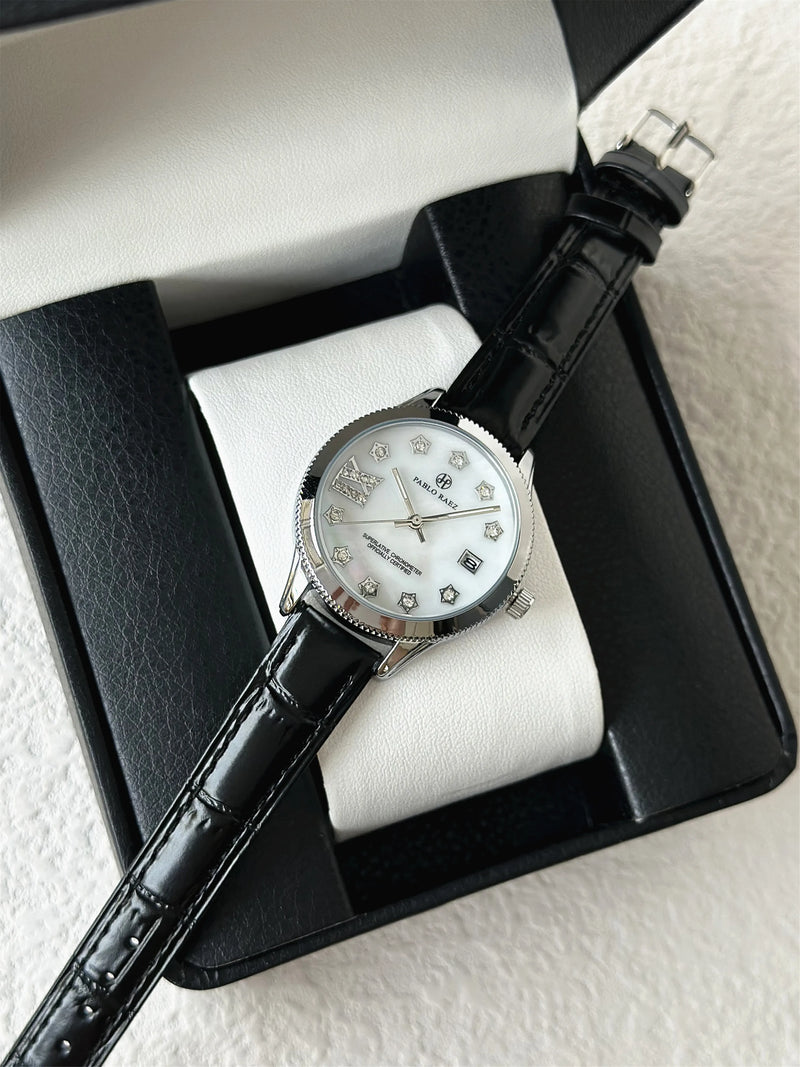 Elegant Luxury Watch for Women: High-Quality Leather Strap & Waterproof