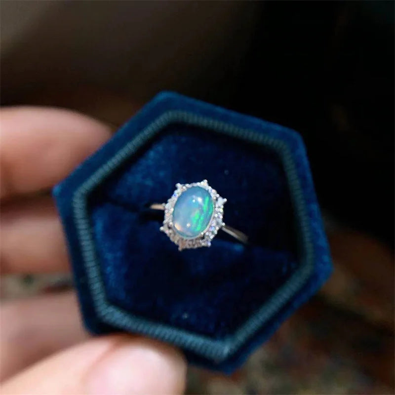 Sterling Silver Opal Ring for Women