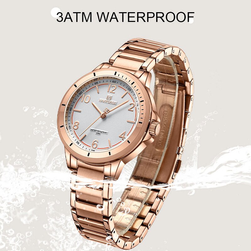 Stainless Steel Quartz Watch with Bracelet, Fashionable, for Women