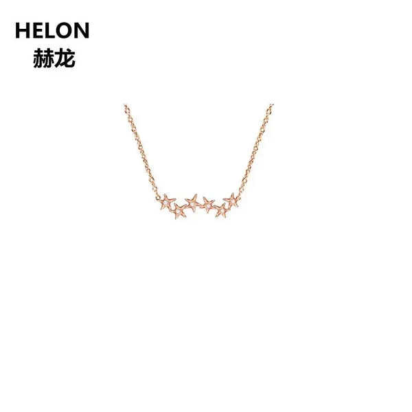 18k Rose Gold 1.00 CTW Natural Diamonds Pendant Necklace for Women