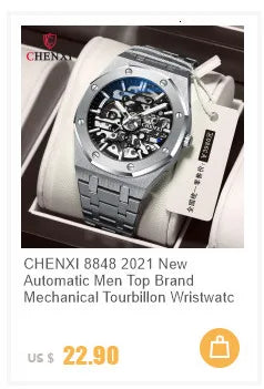 Skeleton Mechanical Hand Wind Watch with Tourbillion for Men