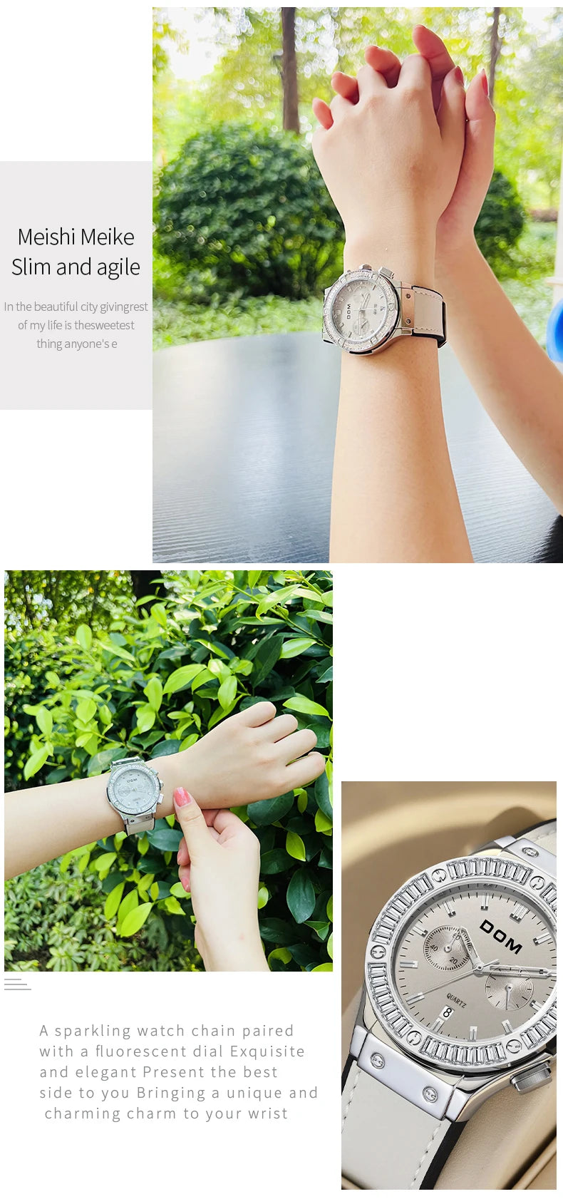 Leather Ultra-Thin Quartz Watch for Women