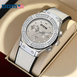 Leather Ultra-Thin Quartz Watch for Women