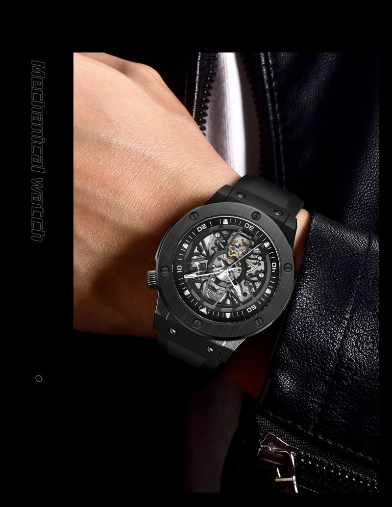 Luxury Mechanical Men's Wristwatch - Casual Sports Waterproof Automatic Watch for Men