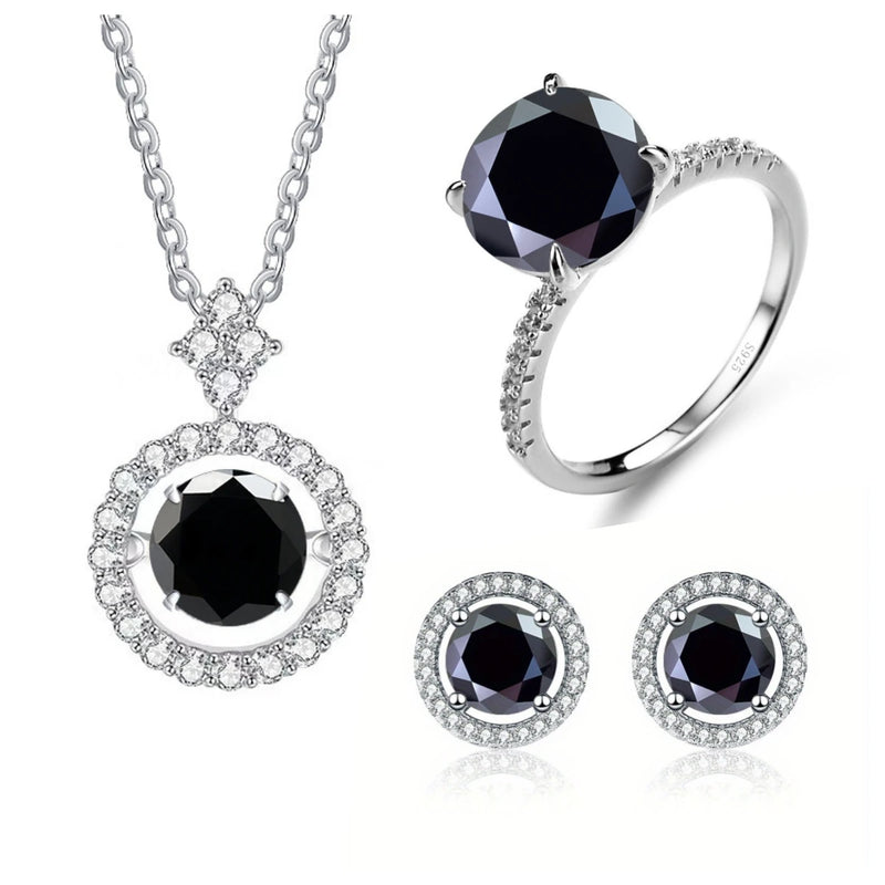 Sterling Silver Moissanite Jewelry Set for Women