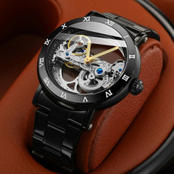 Stainless Steel Automatic Mechanical Watch, 30m Waterproof, for Men