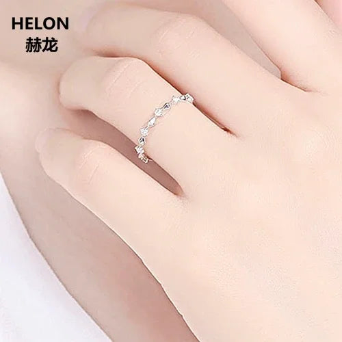 14k White Gold Natural Diamond Ring for Women