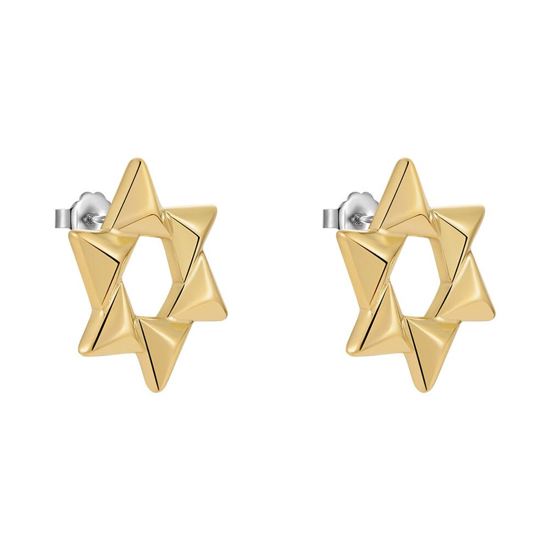 ENFASHION Pendientes Snowflake Stud Earring For Women Gold Color Aretes Windmill Design Jewelry Christmas Droppshiping E221473
