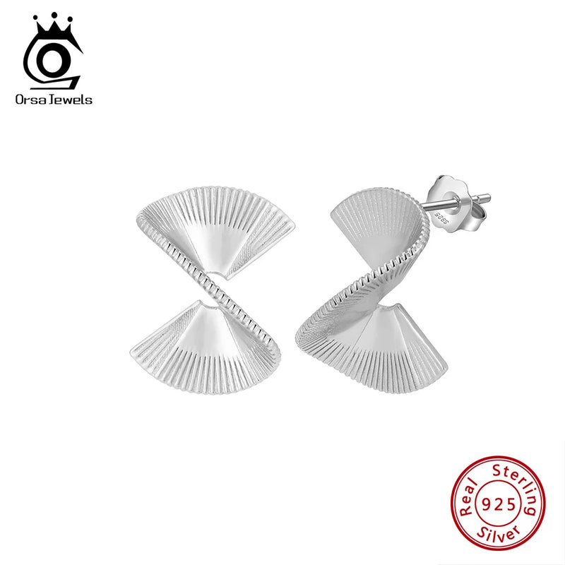 Sterling Silver Sweet Bow Stud Earrings for Women