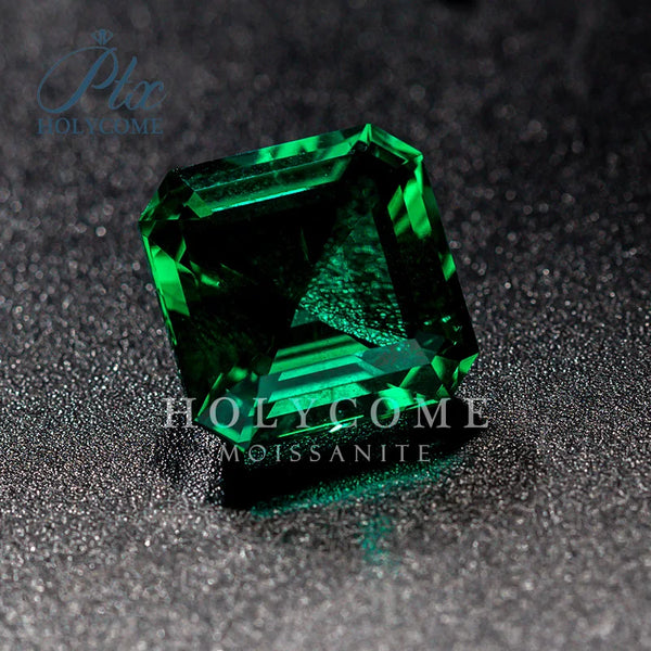 Green Emerald Cut Cushion Cut Lab Grown Gemstone (3x3-12x12mm)