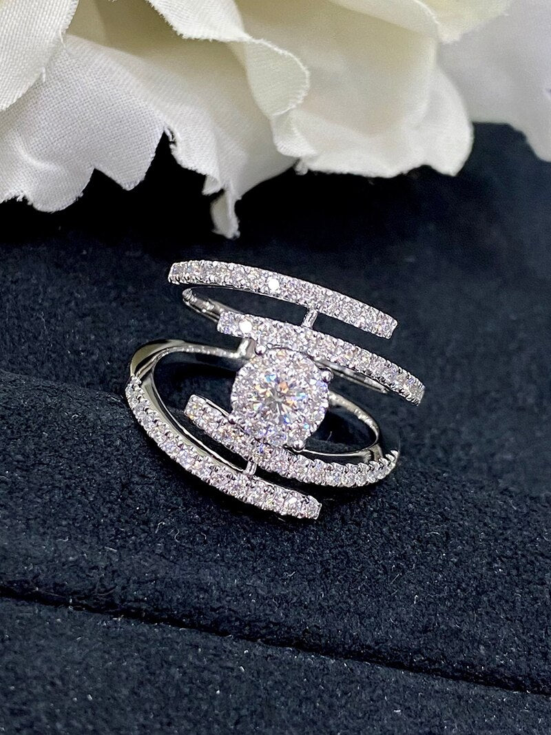 18K White Gold Diamond Rings for Women