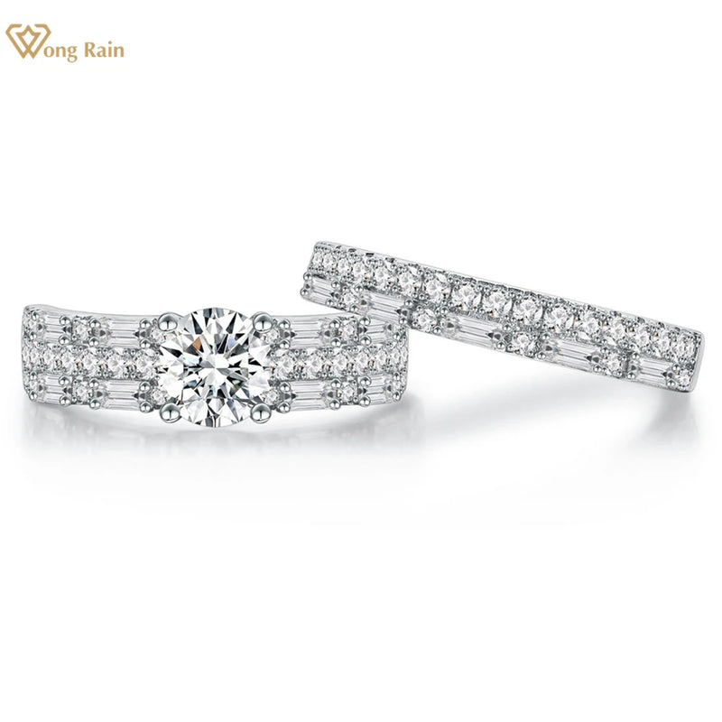 Sterling Silver Diamond Bridal Set for Women