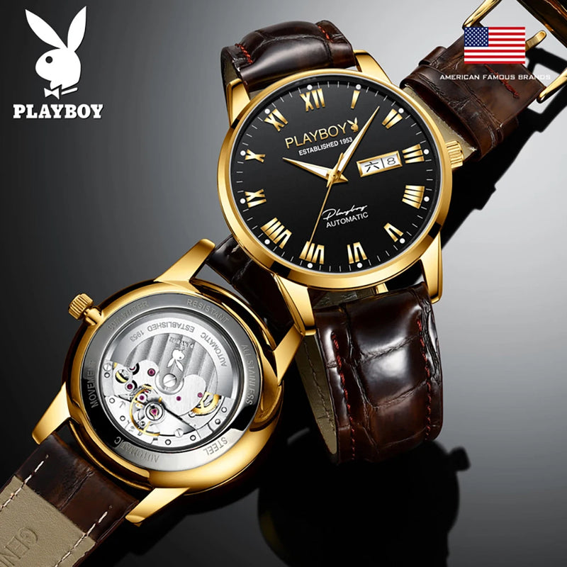 Stainless Steel Automatic Mechanical Watch for Men