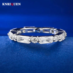 925 Sterling Silver High Carbon Diamond Ring for Women