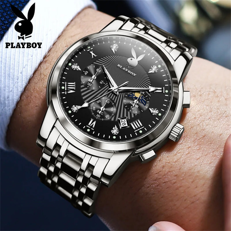 Stainless Steel Quartz Casual Watch for Men