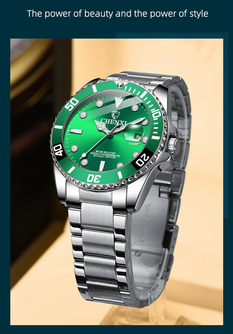 Stainless Steel Quartz Watch for Men