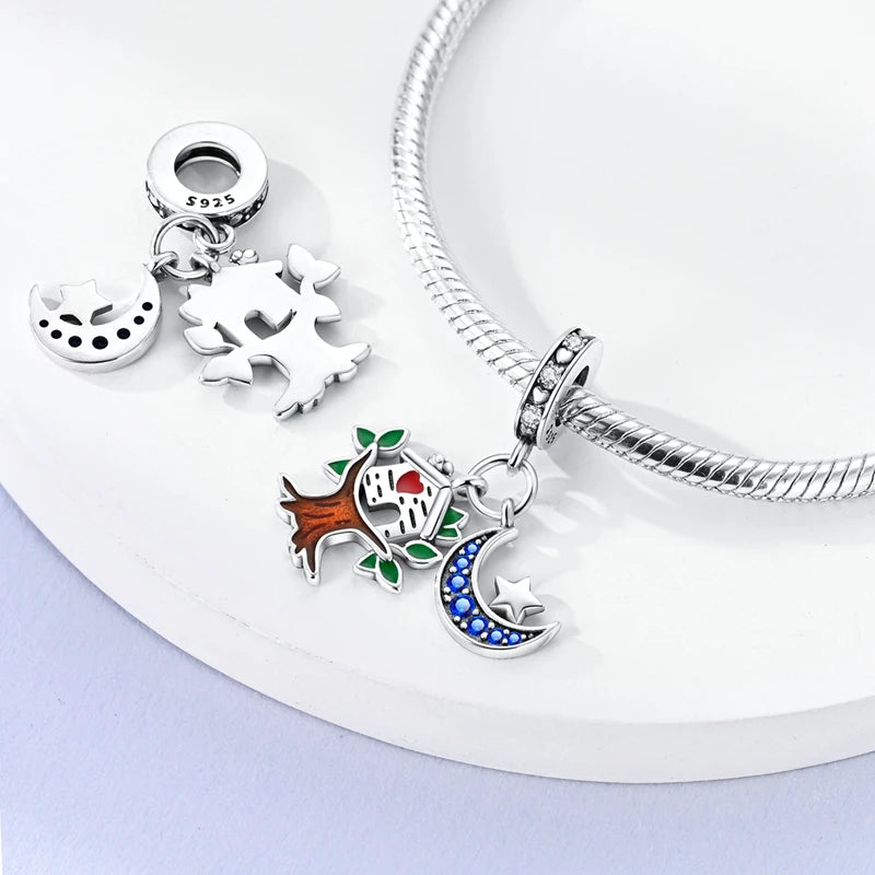 925 Sterling Silver Christmas Charms for Women