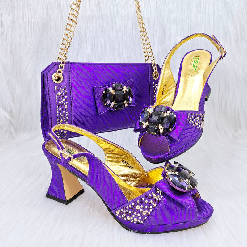 Italian Design Fashion Style Ladies Shoes & Bag Set