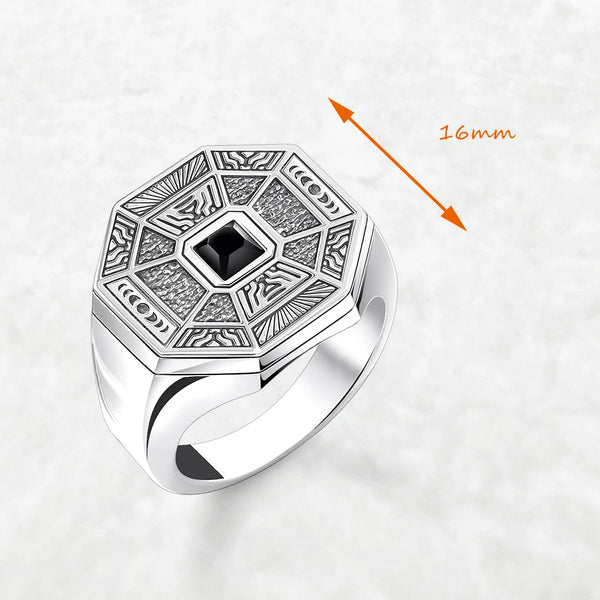 925 Sterling Silver Black Onyx Signet Ring For Women & Men