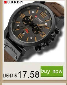 Stainless Steel Quartz Watch, Waterproof, for Men