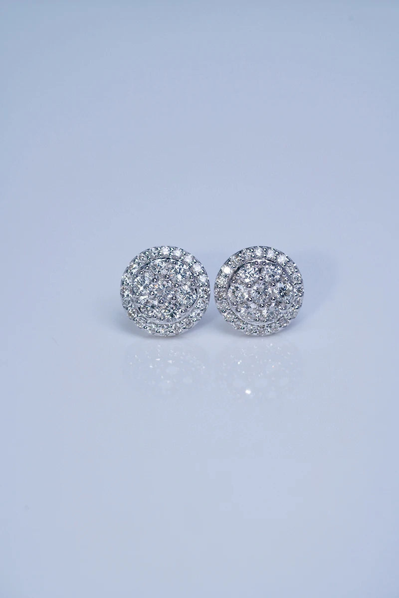 18K White Gold 1.00 ctw Diamond Stud Earrings for Women